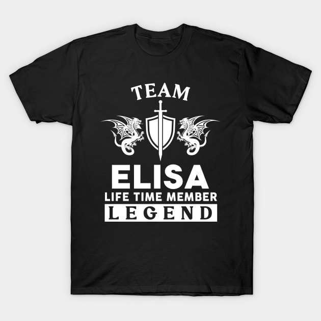 Elisa Name T Shirt - Elisa Life Time Member Legend Gift Item Tee T-Shirt by unendurableslemp118